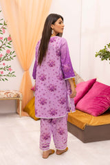 2 PC Digital Printed Lawn Shirt With Cotton Shalwar CPM22-55