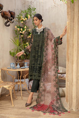 3 Pc Unstitched Embroidered Chiffon VSL21-13