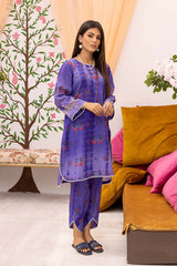 2 Pc Digital Printed Shirt With Tulip Trouser CPM22-61