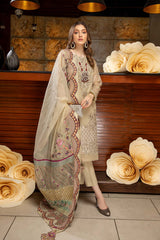 3 Pc Embroidered Unstitched Luxury Collection DD-02