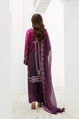 3-PC Unstitched Printed Lawn Shirt with Embroidered Chiffon Dupatta and Trouser AS4-16