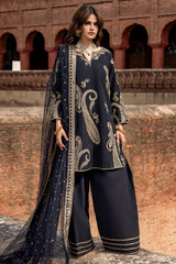 3-PC Embroidered Raw  Silk CMA-6-411