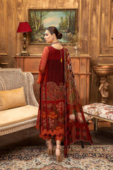 3 Pc Unstitched Embroidered Chiffon with Dupatta VSL-02
