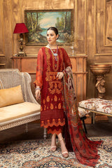 3 Pc Unstitched Embroidered Chiffon with Dupatta VSL-02