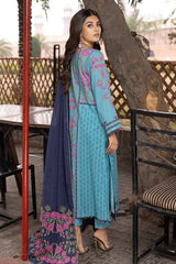 3-Pc Charizma Unstitched Printed Lawn With Embroidered Dupatta CPE23-10