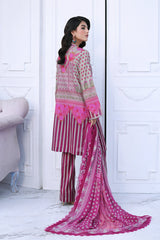 3-PC Unstitched Printed Lawn Shirt with Chiffon Dupatta and Trouser CPS4-04