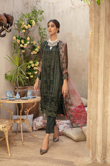 3 Pc Unstitched Embroidered Chiffon VSL21-13