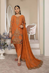 3-Pc Charizma Unstitched Embellished Chiffon Collection CEC23-02