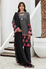 3-PC Unstitched Printed Lawn Shirt with Embroidered Chiffon Dupatta and Trouser AS4-17