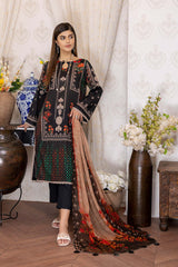 3-Pc Printed Lawn Unstitched With Chiffon Dupatta CP22-72