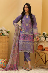 3-Pc Printed Lawn Unstitched With Lawn Dupatta CP22-92