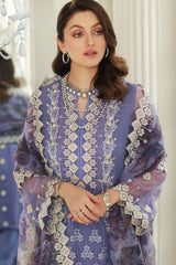 3 Pc Unstitched Embroidered Chiffon CAL-006