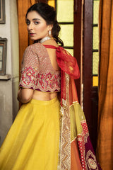 3 Pc Embroidered Silk Lehnga STM21-18