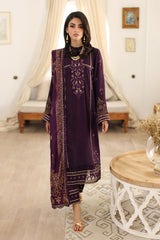 3-Pc Unstitched Embroidered Staple Shirt with Staple Jacquard shawl and Trouser CM3-01