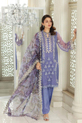 3 Pc Unstitched Embroidered Chiffon CAL-006