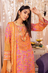 3 Pc Charizma Unstitched Luxury Embroidered Eid Collection ED23-05