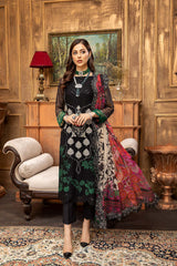 3 Pc Unstitched Embroidered Chiffon with Dupatta VSL-01