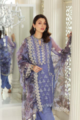 3 Pc Unstitched Embroidered Chiffon CAL-006