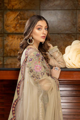 3 Pc Embroidered Unstitched Luxury Collection DD-02