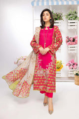 3-Pc Printed Lawn Unstitched With Chiffon Dupatta CP22-067