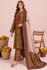 3-PC Stitched Embroidered CPM-6-242