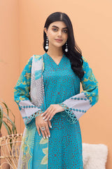 3-Pc Printed Lawn Unstitched With Voil Dupatta CP22-040
