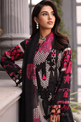 3-PC Unstitched Embroibered Lawn Shirt with Printed Chiffon Dupatta CCS4-06