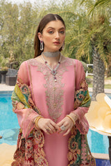 3 Pc Embroidered Unstitched Luxury Collection DD-04