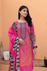 3-Pc Printed Lawn Unstitched With Voil Dupatta CP22-036
