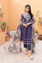 3-Pc Printed Lawn Unstitched With Voil Dupatta CP22-035