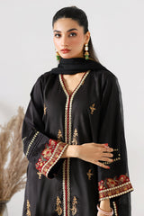 3-PC  Embroidered Raw-Silk Shirt with Zari Dupatta and Trouser CMA-3-70