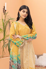 3-Pc Printed Lawn Unstitched With Chiffon Dupatta CP22-034