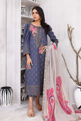 3-Pc charizma Embroidered Lawn Jacquard With Fancy Dupatta CBN23-06