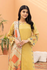 3-Pc Printed Lawn Unstitched With Voil Dupatta CP22-032