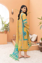 3-Pc Printed Lawn Unstitched With Chiffon Dupatta CP22-031