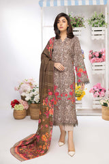3-Pc Printed Lawn Unstitched With Voil Dupatta CP22-069