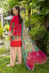 3 Pc Charizma Lawn Printed Suit with Embroidered Dupatta PEC22-75