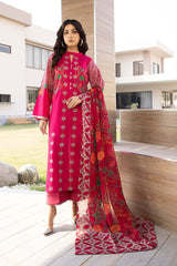 3-Pc Printed Lawn Unstitched With Chiffon Dupatta CP22-007