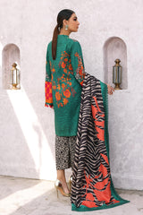 3-Pc Unstitched Printed Staple Suit With Embroidered Wool Shawl Dupatta CPMW3-01