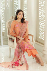 3 Pc Unstitched Embroidered Chiffon CAL21-004