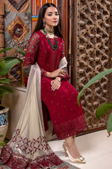 3 Pc Unstitched Embroidered Chiffon CCE21-01