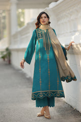 3-PC Unstitched Peach Leather with Velvet CSW5-04