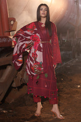 3-PC Unstitched Printed Khaddar Shirt with Printed Khaddar Dupatta CPW4-05