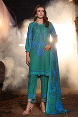 3-PC Unstitched Printed Khaddar Shirt with Printed Khaddar Dupatta CPW4-03