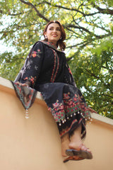 3-PC Unstitched Embroidered  Lawn  SLC27-08