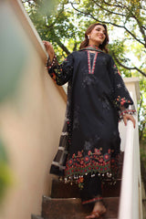 3-PC Unstitched Embroidered  Lawn  SLC27-08