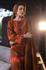 3-PC Printed Khaddar Shirt with Printed Khaddar Dupatta suit CPW4-07 P