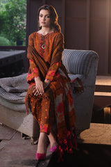 3-PC Printed Khaddar Shirt with Printed Khaddar Dupatta suit CPW4-07 P