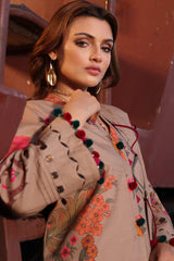 3-PC Unstitched Printed Khaddar Shirt with Printed Khaddar Dupatta CPW4-01