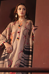 3-PC Unstitched Printed Khaddar Shirt with Printed Khaddar Dupatta CPW4-01